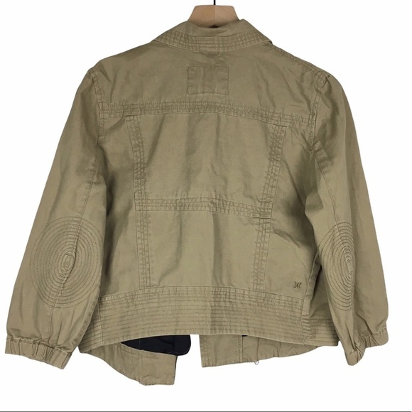 HURLEY Utility Jacket Moto Crop Canvas Asymmetrical Military Minimalist Small - Picture 5 of 12